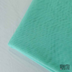 Coupon 3m tulle souple anti feu uni vert d'eau