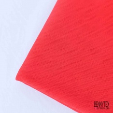 Coupon 3m tulle souple anti feu uni rouge