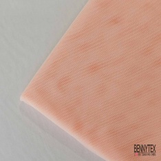 Coupon 3m tulle souple anti feu uni coquille d'oeuf