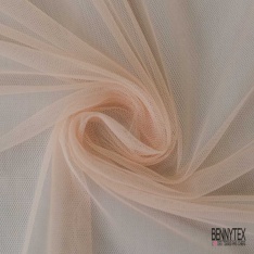 Coupon 3m tulle souple anti feu uni coquille d'oeuf