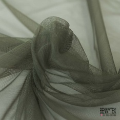 Coupon 3m tulle souple anti feu uni kaki