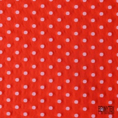 Polyamide élasthanne lingerie motif marbrure ton sur ton ocre doré