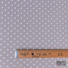 Polyamide élasthanne lingerie motif pois blanc fond orange vif