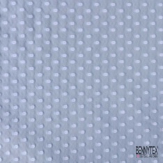 Polyamide élasthanne lingerie motif pois blanc fond beige pastel