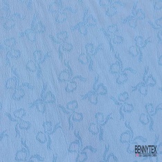 Polyamide élasthanne lingerie motif pois blanc fond marine