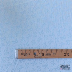 Polyamide élasthanne lingerie motif pois blanc fond marine