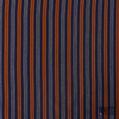 Crêpe viscose digital motif abstrait projetté bleu fond blanc cassé