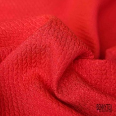 Maille Gaufrée Grands Chevrons Couleur Blanche