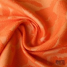 Brocart matelassé de luxe motif géométrique 3D lurex bronze fond noir