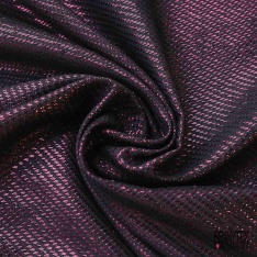 Jacquard imprimé plumetis lurex or fond texturé kaki noir