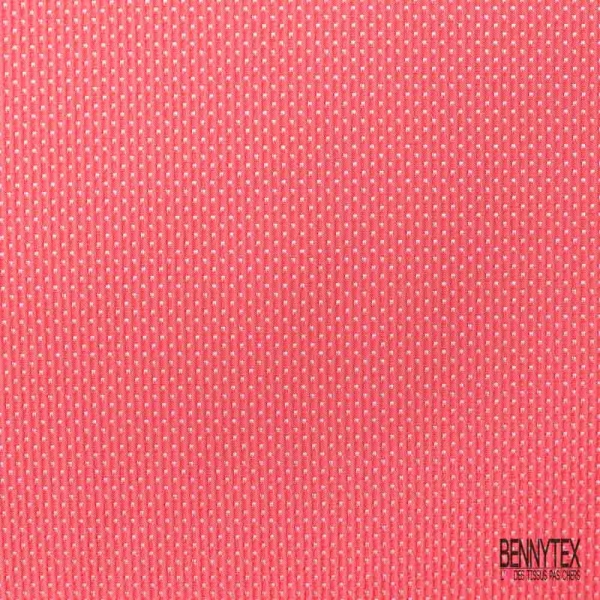 Jacquard imprimé géométrique rouge blanc discret