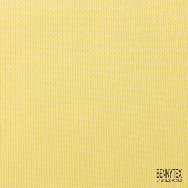 Jacquard imprimé géométrique rayon jaune blanc discret