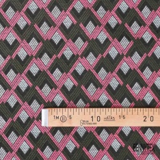 Jacquard imprimé rayure horizontale noir bleu roi lurex noir bleu