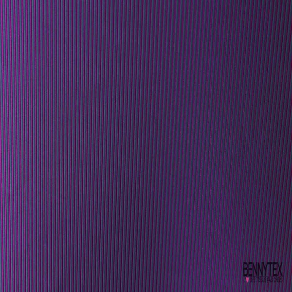 Jacquard imprimé rayure texturée verticale anthracite orchidée satinée