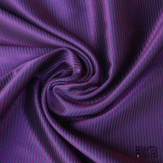 Jacquard imprimé rayure texturée verticale anthracite bleu électrique satinée