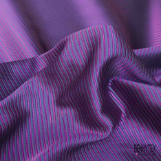 Jacquard imprimé rayure texturée verticale anthracite bleu électrique satinée