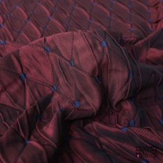 Jacquard imprimé rayure texturée verticale anthracite orchidée satinée