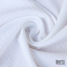 Maille gaufrée élasthanne motif piqué nid d'abeille ton sur ton passion