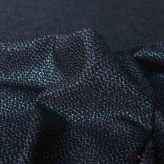 Jacquard motif mini losange texturé noir marine fond chiné noir blanc discret