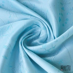 Jacquard lurex argent vert fond noir