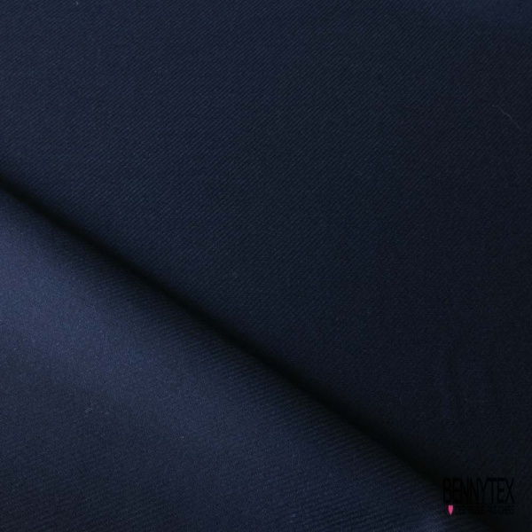 Sergé de laine souple bleu maritime