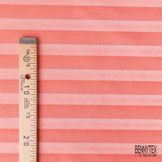 Jacquard sergé floral japonisant turquoise bleu ciel givré