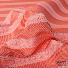 Jacquard sergé floral japonisant turquoise bleu ciel givré