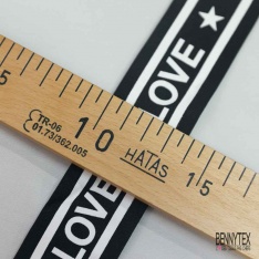 Bande élastique motif léopard noir cappuccino lurex anis