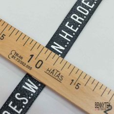 Bande élastique motif LOVE mini damier noir blanc fond noir