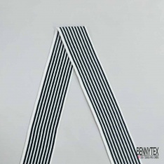 Bande bord cote rayée noir blanc