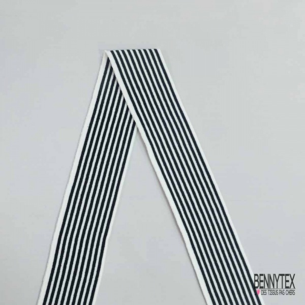 Bande bord cote rayée noir blanc