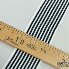 Bande bord cote rayée noir blanc