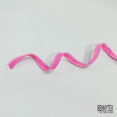 Passepoile polyamide rose trémière lurex rose