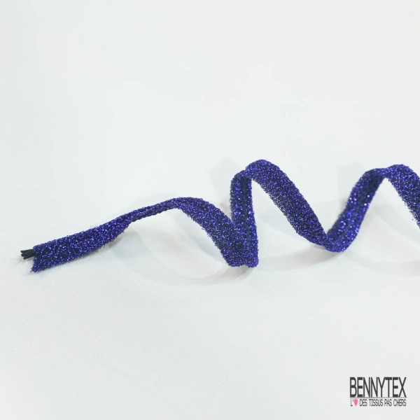 Passepoile polyamide bleu électrique lurex bleu vif