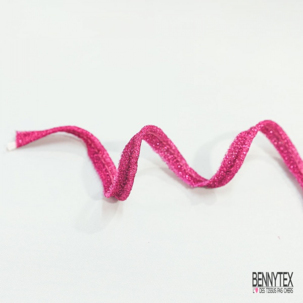 Passepoile polyamide baie très rouge lurex rose foncé
