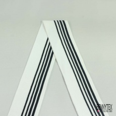 Bande bord cote rayée noir blanc optique