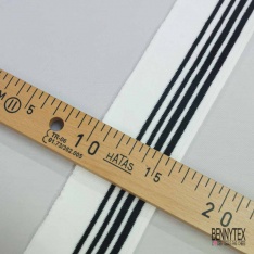 Bande bord cote rayée noir blanc optique