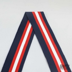 Bande bord cote rayée marine blanc rouge