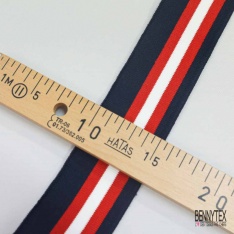 Bande bord cote rayée marine blanc rouge