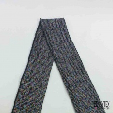 Bande bord cote rayée rose vert jaune pastel