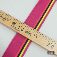 Bande bord cote noir chiné lurex multicolore