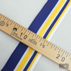 Bande bord cote rayé violet blanc optique