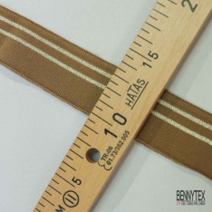 Bande bord cote rayé noir lurex or et argent