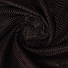 Coupon 3m velours 500 raies élasthanne brun froid