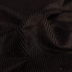 Coupon 3m velours 500 raies élasthanne brun froid