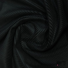 Coupon 3m velours 500 raies élasthanne noir