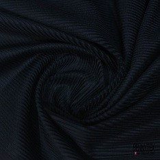 Coupon 3m velours 500 raies élasthanne bleu nuit