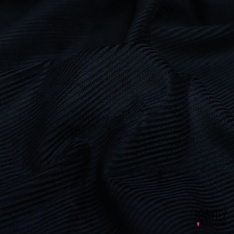 Coupon 3m velours 500 raies élasthanne bleu nuit