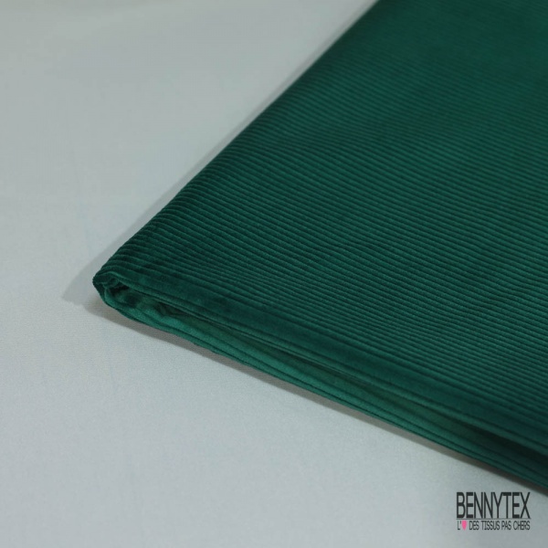 Coupon 3m velours 500 raies élasthanne gazon