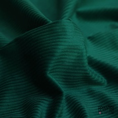 Coupon 3m velours 500 raies élasthanne gazon